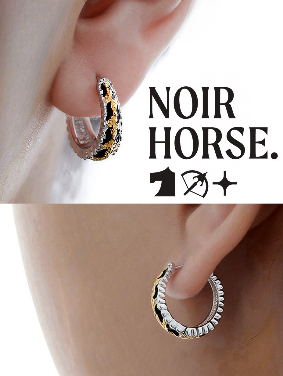 Gold Tiger Huggie Earrings