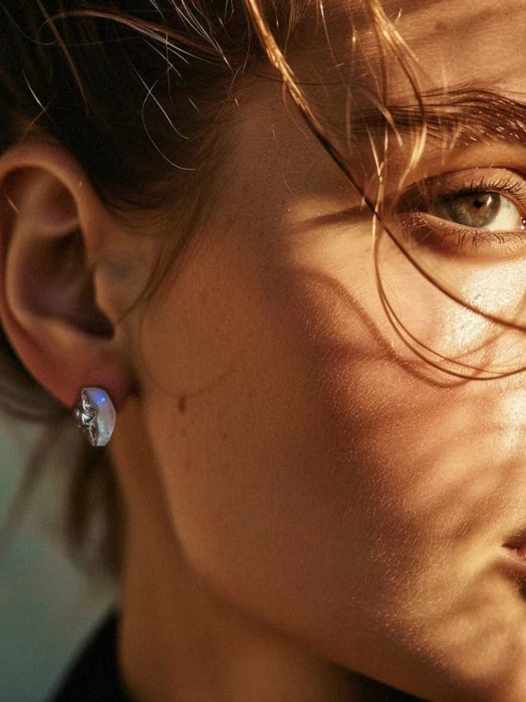 Mother of Pearl Moonlight Stud Earrings