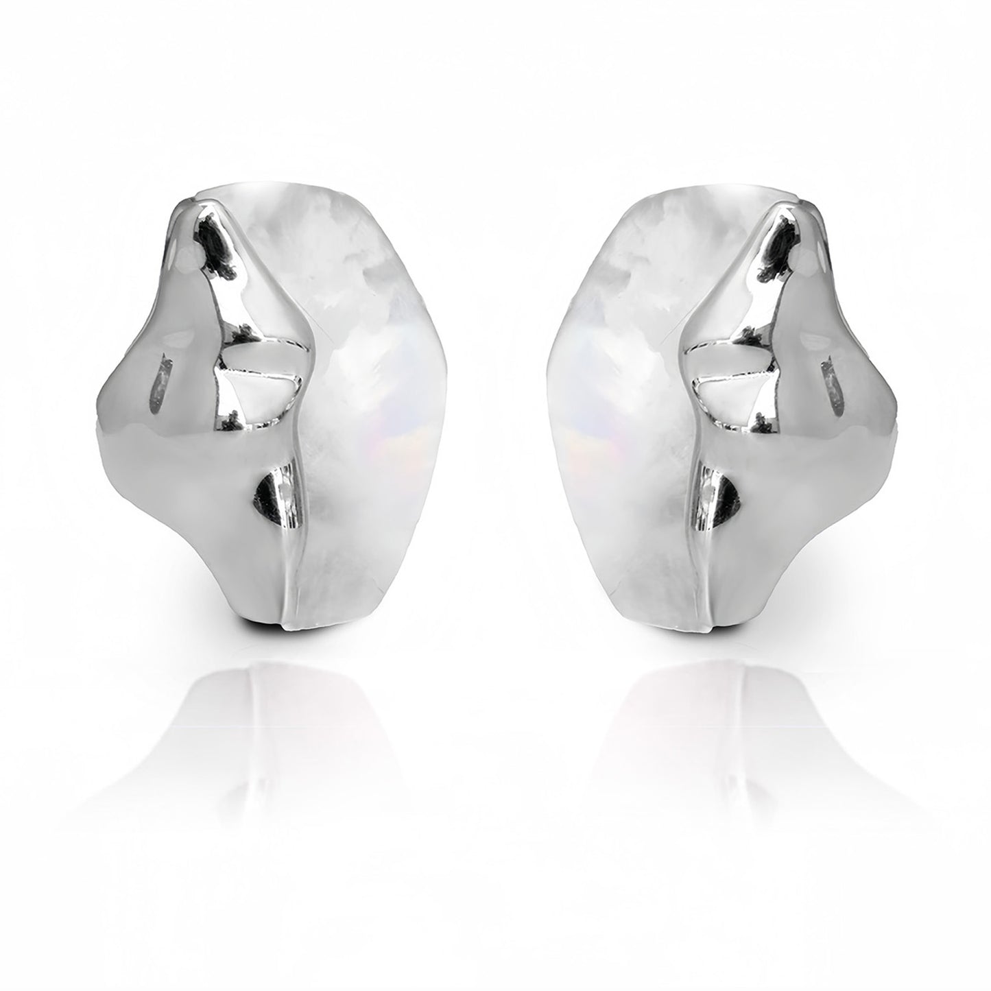 Mother of Pearl Moonlight Stud Earrings