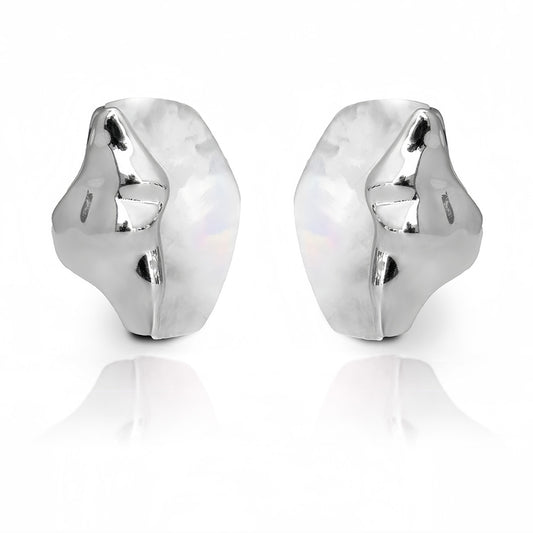 Mother of Pearl Moonlight Stud Earrings