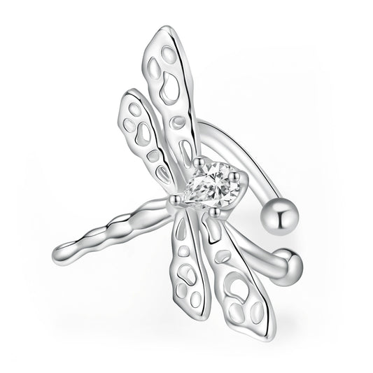 Sliver Dragonfly Ear Cuff